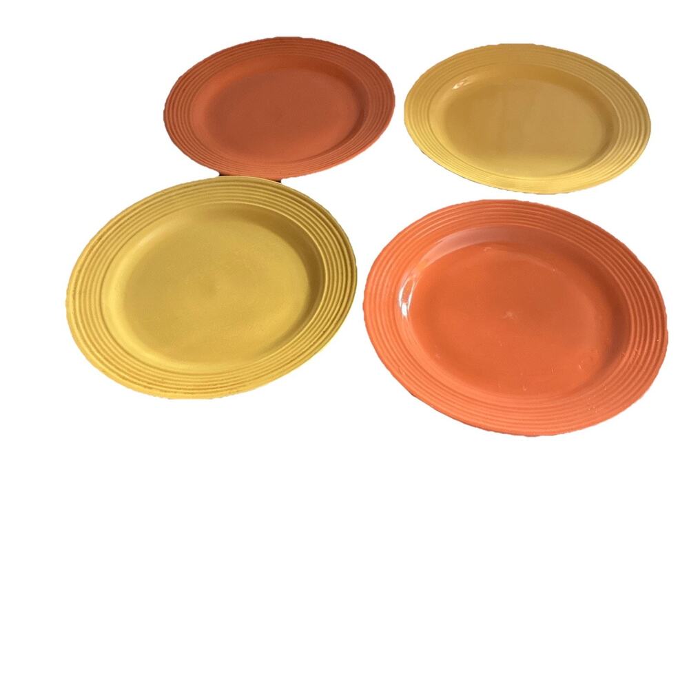 Royal Norfolk Set If 4 Colorful Pastel Dinner Plates beach cottage farmhouse